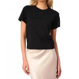 NEW CAMI NYC ebra cotton tee in black